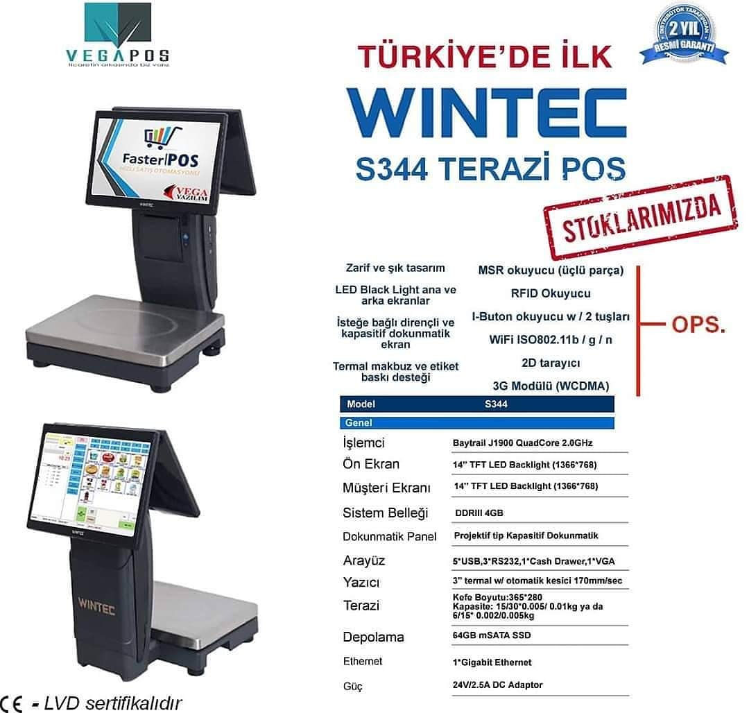 Wintec S344 Pos Terazi